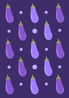 Purple eggplant vector wallpaper for graphic design and decorative element