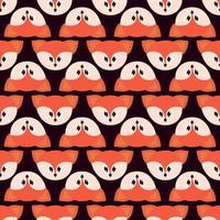 Foxes pattern, illustration, vector on white background