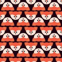 Foxes pattern, illustration, vector on white background