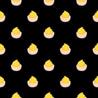 Delicious cheese,seamless pattern on black background. vector