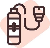 Oxygen provider, illustration, vector on a white background.