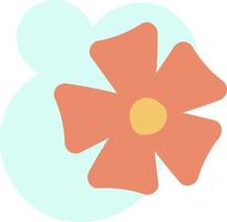 Hibiscus flower, icon illustration, vector on white background