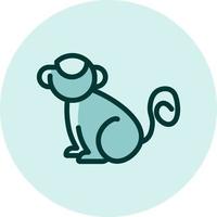 Wild monkey, illustration, vector on a white background.