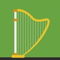 Harp, illustration, vector on white background.