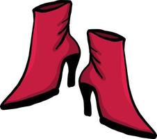 Red high heels, illustration, vector on white background