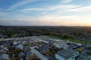 Best Aerial View of Luton City of England after Sunset photo