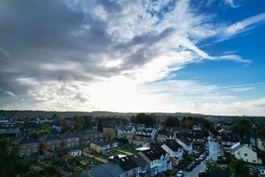 Aerial View of British Residential Homes and Houses During Sunset photo
