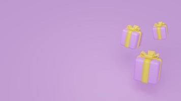 3D gift box background. 3d rendering illustration. photo