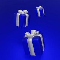 3D gift box background. 3d rendering illustration. photo