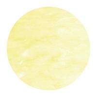 Yellow hand drawn watercolor circular frame background texture with stains photo