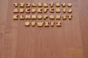 Cracker alphabet characters photo