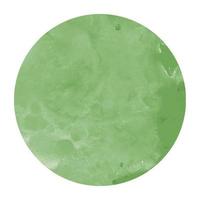 Dark green hand drawn watercolor circular frame background texture with stains photo