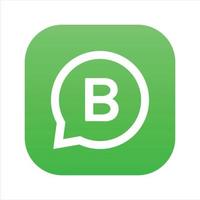 WhatsApp Business Icon, iOS WhatsApp Business Social Media Logo On White Background, Free Vector