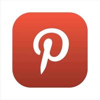 Pinterest Icon, iOS Pinterest Social Media Logo On White Background, Free Vector