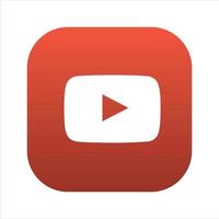 icono de youtube, logotipo de redes sociales de ios youtube sobre fondo blanco, vector libre