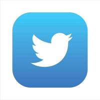 Twitter Icon, iOS Twitter Social Media Logo On White Background, Free Vector