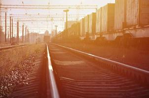 paisaje ferroviario matutino foto