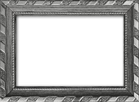 Empty picture frame with a free place inside, isolated on white photo