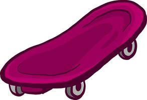 Pink skate , illustration, vector on white background