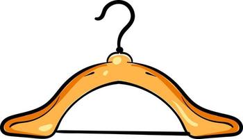 Orange hanger, illustration, vector on white background.