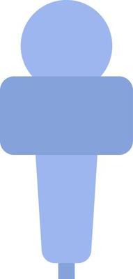 Television microphone, illustration, on a white background.