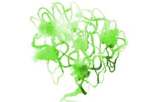 Background image from abstract watercolor stains, forming a form of green color, like a tree photo