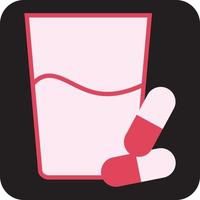 Menstruation pain killers, illustration, vector, on a white background. vector