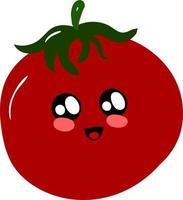 Cute tomato, illustration, vector on white background.