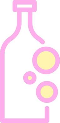 Big pink bottle, illustration, vector, on a white background.