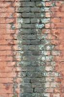 Weathered and stained old brick wall texture photo