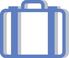 Blue suitcase, illustration, vector on a white background