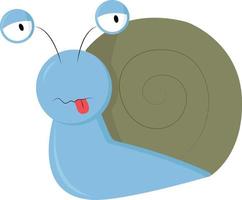 un caracol con cubierta de concha vector o ilustración en color