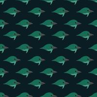 Small birds pattern, illustration, vector on white background