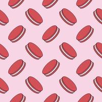 Pink macaroons,seamless pattern on pink background. vector