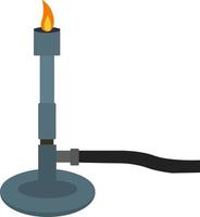 Bunsen burner, illustration, vector on white background