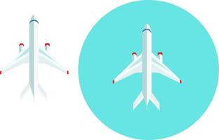 White plane ,illustration, vector on white background.