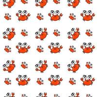 Crabs wallpaper, illustration, vector on white background.