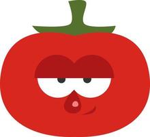 Bored tomato, illustration, vector, on a white background. vector