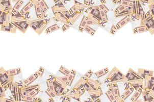 Pattern of new Belarusian money twenty rubles. Developed in 2009 after the Belarusian banknotes denomination photo