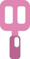 Pink kitchen spatula, illustration, vector on a white background.