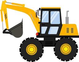 Construction machine ,illustration, vector on white background.