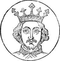Richard II, vintage illustration vector