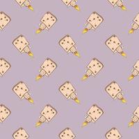 Lighted lighter , seamless pattern on a purple background. vector