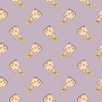 Lighted lighter , seamless pattern on a purple background. vector