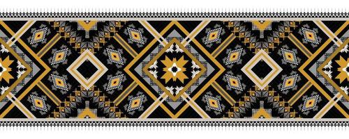 horizontal ethnic geometric pattern. American, Aztec motif textile pattern style. Seamless pattern design for fabric, curtain, background, carpet, wallpaper, clothing, wrapping, tile. American Vector. vector