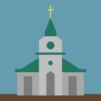 Church, illustration, vector on white background.