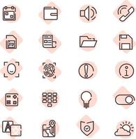 opciones de teléfono, ilustración, vector sobre fondo blanco.