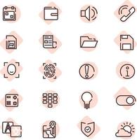 Phone options, illustration, vector on a white background.