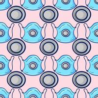 Medical mask, seamless pattern on pink background. vector