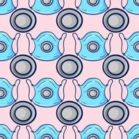 Medical mask, seamless pattern on pink background. vector